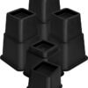 Utopia Bedding Adjustable Bed Furniture Risers - Elevation in Heights 3, 5 or 8 Inch Heavy Duty Risers for Beds - Supports up to 1,300 lbs - (Set of 4 Riser, Black)