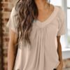 Dokotoo Women's Casual Summer T Shirts Short Sleeve V Neck Tops Tshirts